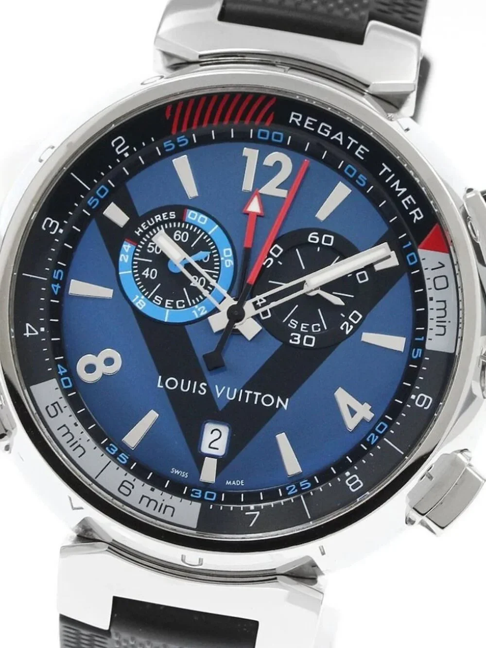 LOUIS VUITTON Tambour Regatta Q102D Chronograph alarm Quartz Men's Watch_965830
